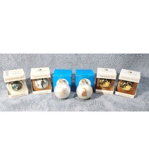 Schmid 1970's Christmas Ornaments Limited Edition Lot Of 6 Vintage NEW IN BOX